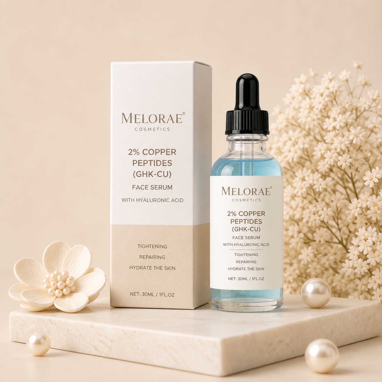 2% Copper Peptides (GHK-CU) Serum for Face with Hyaluronic Acid